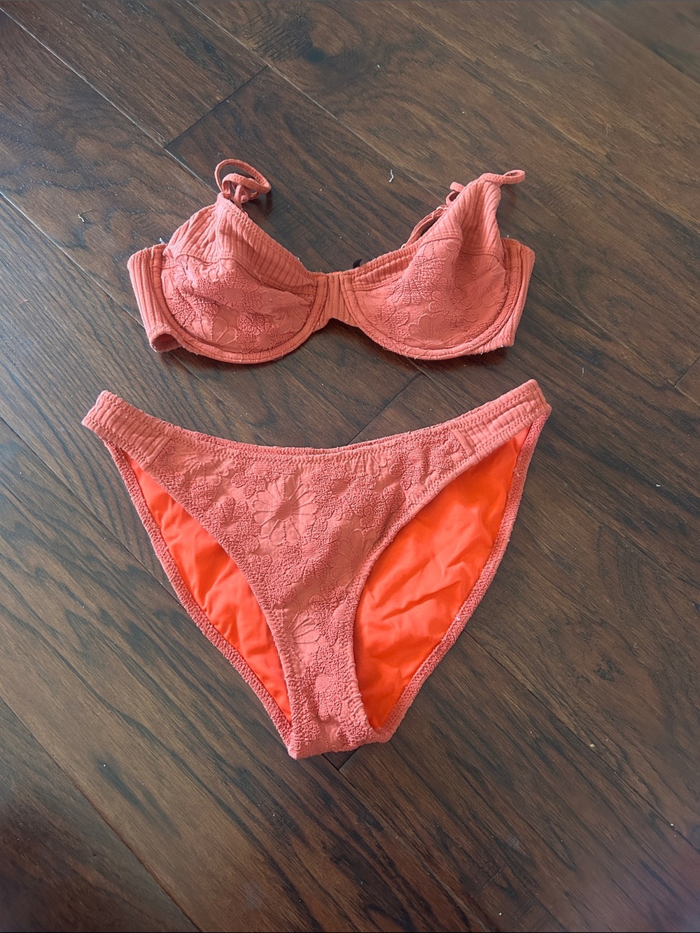 triangl swimwear Coral Lace Bikini Set